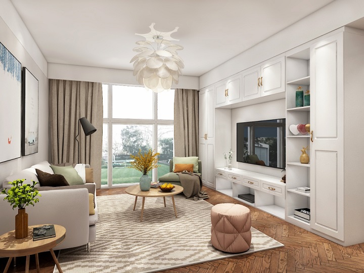 簡(jiǎn)約客廳定制效果圖