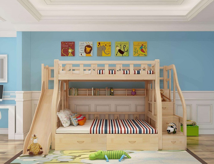 兒童實(shí)木床圖片