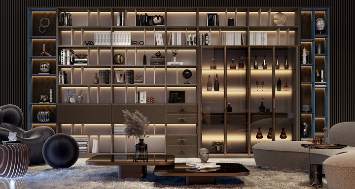 定制書柜設計效果圖