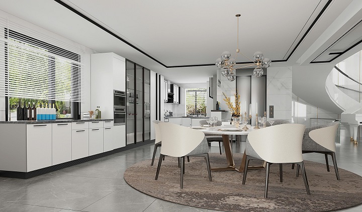 全鋁材質廚房櫥柜效果圖